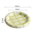 Axyaa Circular Pasta Plate Hand Drawn Ceramic Dessert Salad Breakfast Plates
