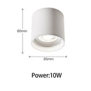 Axyaa LED Ceiling Spotlight: Anti Glare, Adjustable Angle, Surface Mounted Tube Lamp.
