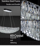 Axyaa Crystal Round Ceiling Light: Modern Minimalist LED Fixture for Master Bedroom