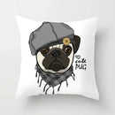 Cute Pug Bulldog Pillowcase for Living Room Decor - Axyaa Home Decor