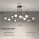 Axyaa Glass Globe LED Pendant Chandelier for Dining Room, Foyer & Art Decor