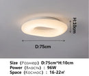 Axyaa Nordic White LED Chandelier: Round Italian Designer Pendant Light for Home Decor