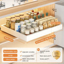 Axyaa Retractable Spice Drawer Organizer with Slide Rails - Cabinet Storage Rack