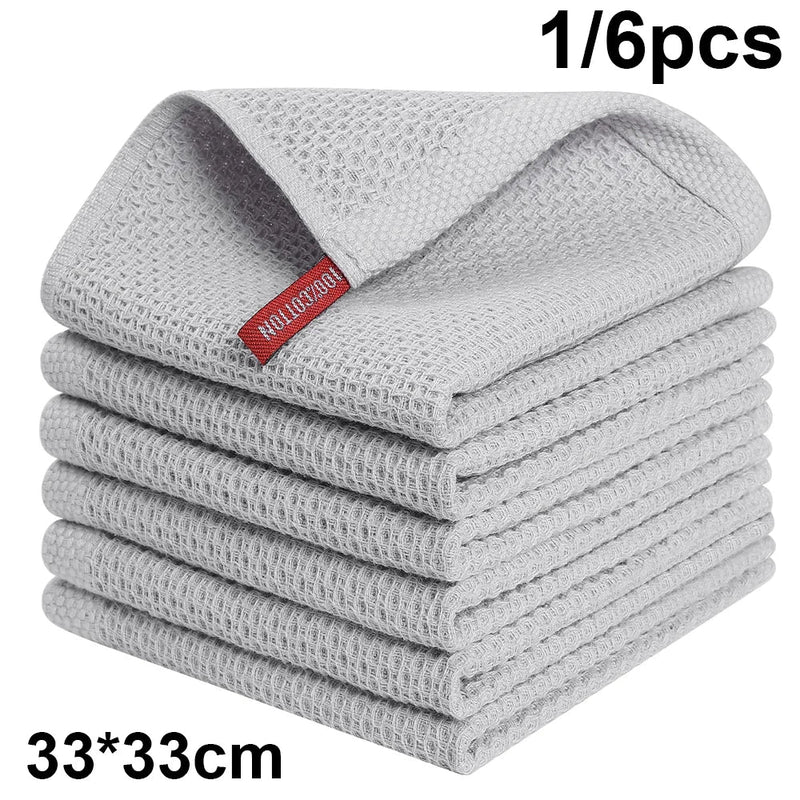 Axyaa Cotton Kitchen Towel Set: Absorbent, Quick Dry & Soft Dishcloths