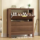 Axyaa 4-Drawer Wooden Shoe Organizer for Entryway Storage
