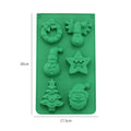 Silicone Christmas Chocolate Mold Set Snowflake Tree Stars Elk Snowman Axyaa