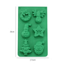 Silicone Christmas Chocolate Mold Set Snowflake Tree Stars Elk Snowman Axyaa