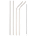 Axyaa Stainless Steel Straw Set with Cleaner Brush Home Bar Accessory