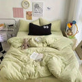 Axyaa Big Eyes Full Queen Bedding Set Solid Color with Sheet Pillowcase