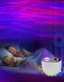 Axyaa Galaxy Wave Projector with Bluetooth Speaker & Sound-Activated Night Light