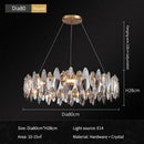 Axyaa Luxury Crystal Chandelier with LED Lighting for Living Room Décor