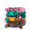 Axyaa Camouflage Pet Collar: Colorful Adjustable Collar with Bell for Dogs & Cats.