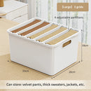 Axyaa Clothes Organizer Box with Grids - Wardrobe Storage Drawer for Pants, Sweaters, Underwear