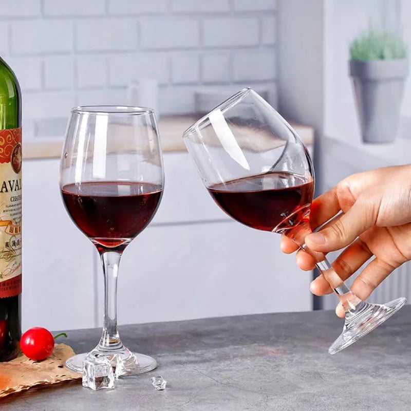 Axyaa 320ml Crystal Red Wine Glass Set for Family Party Home Champagne Glass