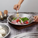 Axyaa Stainless Steel Diamond Pattern Dinner Plate, Non-slip Food Storage Tray