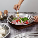 Axyaa Stainless Steel Diamond Dish Non-slip Tray Large-capacity Dinner Plate