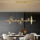 Axyaa Glass Round Head Black Pendant Light for Modern Minimalist Bedroom