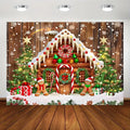 Axyaa Gingerbread House Christmas Tree Wall Tapestry for Home Decor
