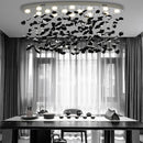 Axyaa LED Glass Ceiling Chandelier for Hotel Lobby Restaurant Art Lighting Fixtures