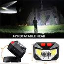 Axya Rechargeable LED Headlamp with Motion Sensor - Waterproof Camping Light