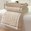 Axyaa Velvet Carved Winter Bed Blanket | Luxury Thick Plush Sofa Throw Blanket