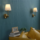 Axyaa Retro LED Black Gold Wall Lamp Luxury Bedroom Sconce Linen Indoor Lighting Fixtures