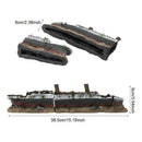 Axyaa Titanic Shipwreck Resin Aquarium Ornament 38cm.