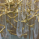Axyaa Luxe Crystal Chandelier - Modern All-Copper Tree Lamp