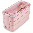 Axyaa 3-Layer Healthy Material Kids Bento Box with Handle, 900ML