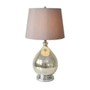 Axyaa Black Glass Table Lamps with Fabric Lampshade