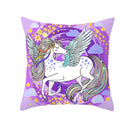 Axyaa Purple Unicorn Rainbow Sunrise Pillowcase for Home Decor