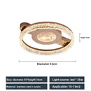 Axyaa Circle Crystal Ceiling Lamp: Modern Simple Luxury Lighting for Home Decor