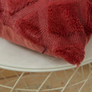 Axyaa Diamond Plush Burgundy Cushion Cover 45x45cm Home Decor Sofa Pillowcase