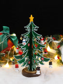 Mini Wooden Christmas Tree Ornament Set | Axyaa Festive Table Decor & Centerpiece
