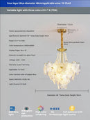Axyaa French Flower Chandelier Bedroom Dining Room Crystal Lamp