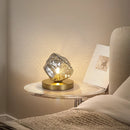 Axyaa Minimalist Ice Cube Glass LED Table Lamp for Living Room Bedroom Desk