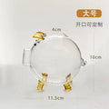 Axyaa Glass Piggy Bank for Gold Beans Storage - Mini Wish Bottle