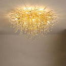 Axyaa Golden Crystal Tear Drop Ceiling Light for Living Room & Bedroom