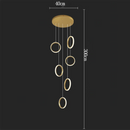 Axyaa Nordic Luxury LED Chandelier for Dining Room, Living Room, and Stairs