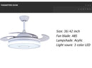 Axyaa Retractable Ceiling Fan with Air Purifying LED light, Smart Remote Control