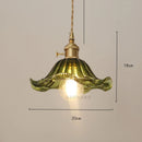 Axyaa Nordic Glass LED Pendant Lamp for Bedroom Living Room, Modern Copper Socket Hanging Light