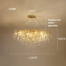 Axyaa Golden Crystal Tear Drop Ceiling Light for Living Room & Bedroom