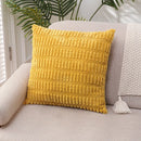 White Green Corduroy Cushion Cover 45x45, Modern Home Decor for Sofa, Axyaa Brand