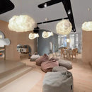 Axyaa White Cotton Cloud Chandelier Ceiling Lampshade for Living Room Lighting