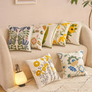 Axyaa Floral Embroidery Pillowcase 45x45: Home Decor Cushion Cover Sofa Headboard