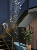 Axyaa Crystals Pendant Light - Minimalist Indoor Hanging Chandelier