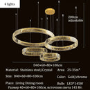Axyaa Circular Ring Chandelier for Modern Living Bedroom Dining Room Lighting