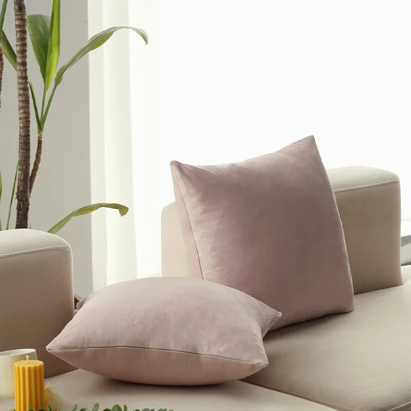 Velvet Cushion Cover - Super Soft 45*45 Decorative Pillow for Living Room Sofa