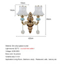 Axyaa Crystal Glass Wall Lamp | European Style Bedroom Club Bedside Aisle Light