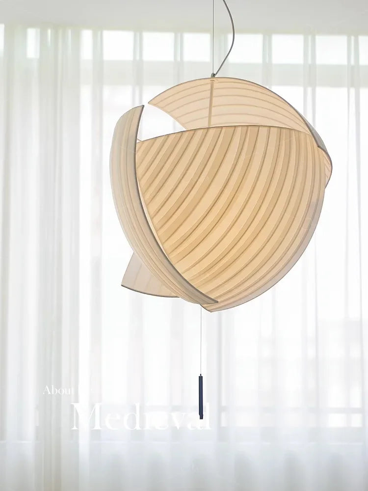Axyaa Wabi Sabi Fabric Designer Pendant Lights for Living Dining Room Chandeliers